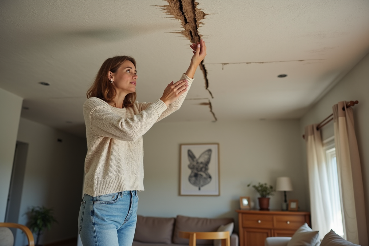 Fissures au plafond : signes d’alerte et moment pour s’inquiéter