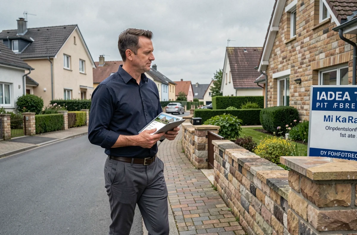 Agent IAD France en déplacement dans un quartier résidentiel au sud de l'agglomération messine